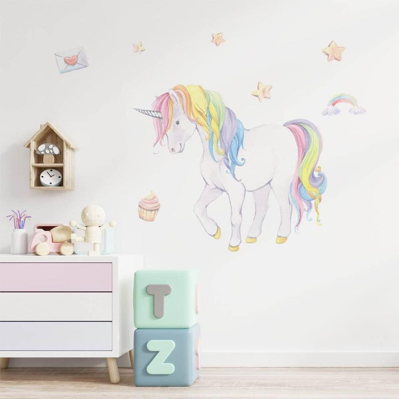 Boho Style Unicorn Large Wall Mural