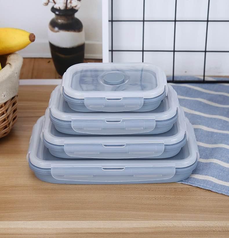 Buy Wholesale China Silicone Collapsible Food Storage Foldable Containers  Folding Food Storage Different Sizes Lunch Box & Silicone Food Container at  USD 2.1
